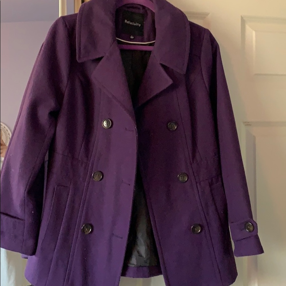 Purple blazer coat